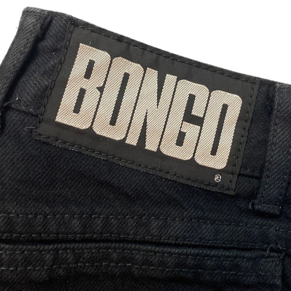 Vintage BONGO Button Fly Gene Montsano Black Denim Jeans Size 3 Y2K 2000s Grunge
